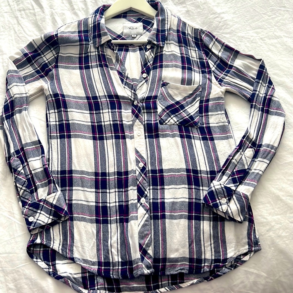 Rails Button Down Checkered Shirt - image 1
